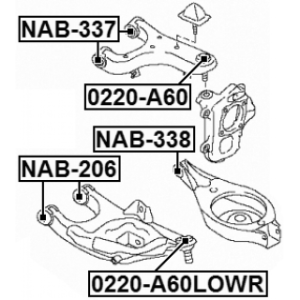Mounting Control Trailing Arm - FEBEST NAB338