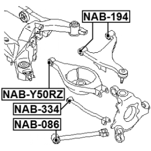 Mounting Control Trailing Arm - FEBEST NAB334