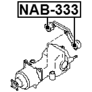 Mounting Differential - FEBEST NAB333