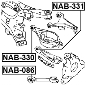 Mounting Control Trailing Arm - FEBEST NAB331