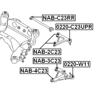 Mounting Control Trailing Arm - FEBEST NAB2C23