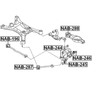 Mounting Control Trailing Arm - FEBEST NAB288