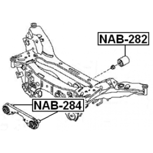 Mounting Differential - FEBEST NAB284