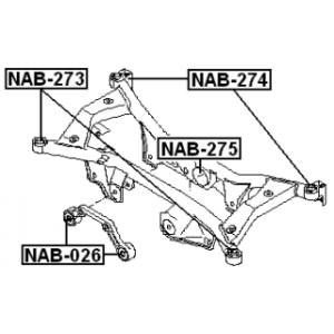 Bushing Axle Beam - FEBEST NAB274