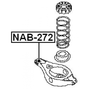 Mounting Control Trailing Arm - FEBEST NAB272