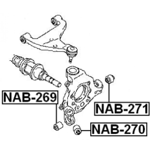 Mounting Control Trailing Arm - FEBEST NAB271