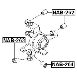 Mounting Control Trailing Arm - FEBEST NAB262