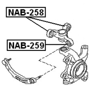 Mounting Control Trailing Arm - FEBEST NAB258
