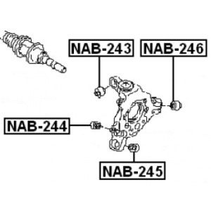 Mounting Control Trailing Arm - FEBEST NAB246