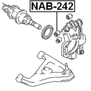 Mounting Control Trailing Arm - FEBEST NAB242