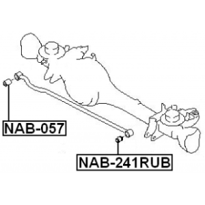 Mounting Control Trailing Arm - FEBEST NAB241RUB
