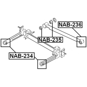 Mounting Control Trailing Arm - FEBEST NAB236