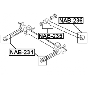 Mounting Control Trailing Arm - FEBEST NAB235