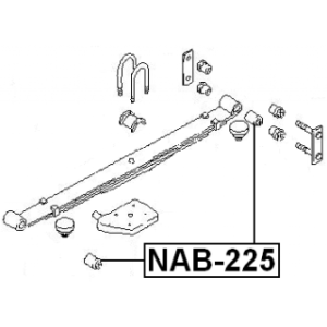Bushing Leaf Spring - FEBEST NAB225