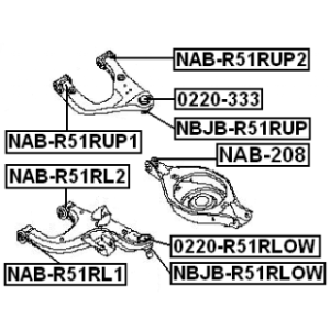Mounting Control Trailing Arm - FEBEST NAB208