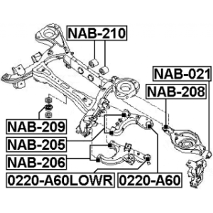 Mounting Control Trailing Arm - FEBEST NAB205