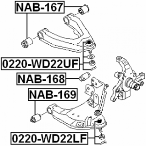 Mounting Control Trailing Arm - FEBEST NAB168