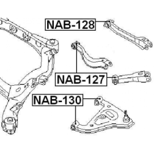 Mounting Control Trailing Arm - FEBEST NAB128