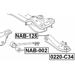 Mounting Control Trailing Arm - FEBEST NAB125