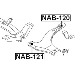Mounting Control Trailing Arm - FEBEST NAB120