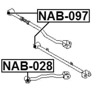 Mounting Control Trailing Arm - FEBEST NAB097