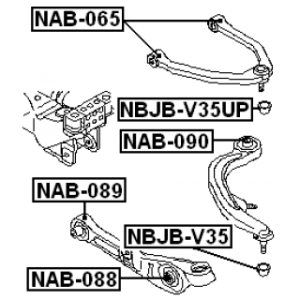 Mounting Control Trailing Arm - FEBEST NAB090