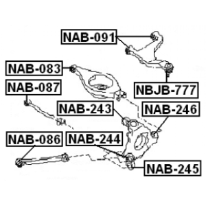 Mounting Control Trailing Arm - FEBEST NAB087
