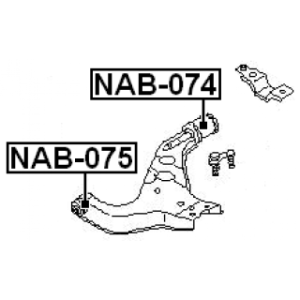 Mounting Control Trailing Arm - FEBEST NAB075