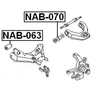 Mounting Control Trailing Arm - FEBEST NAB063