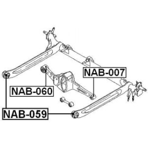 Mounting Control Trailing Arm - FEBEST NAB060