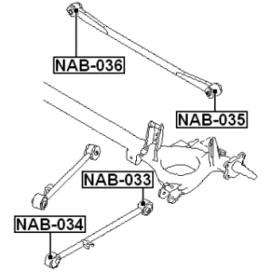 Mounting Control Trailing Arm - FEBEST NAB034