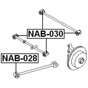 Mounting Control Trailing Arm - FEBEST NAB030