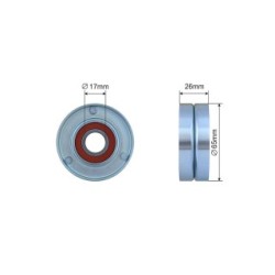 V-ribbed Belt Tensioner Pulley for MINI MINI OE 11287509476