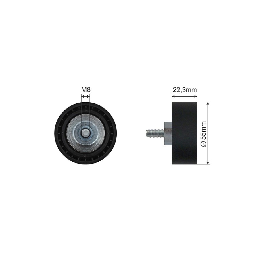 V-ribbed Belt Deflection Pulley for MINI MINI OE 11287823380