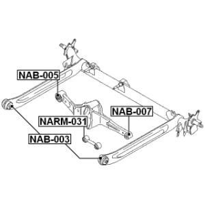 Mounting Control Trailing Arm - FEBEST NAB005