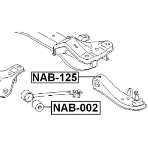 Mounting Control Trailing Arm - FEBEST NAB002