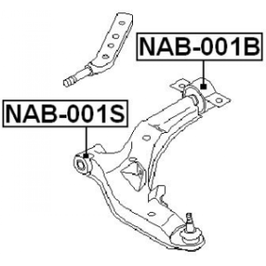 Mounting Control Trailing Arm - FEBEST NAB001B