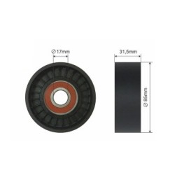 V-ribbed Belt Tensioner Pulley for NISSAN PATROL  TERRANO