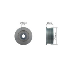 V-ribbed Belt Tensioner Pulley for MITSUBISHI ASX  LANCER  OUTLANDER