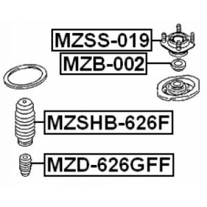 Suspension Strut Support Mount - FEBEST MZSS019
