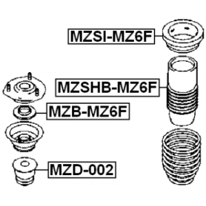 Protective Cap Bellow Shock Absorber - FEBEST MZSHBMZ6F