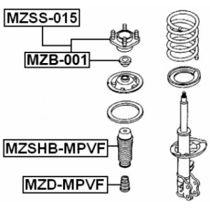 Protective Cap Bellow Shock Absorber - FEBEST MZSHBMPVF