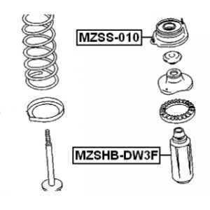 Protective Cap Bellow Shock Absorber - FEBEST MZSHBDW3F