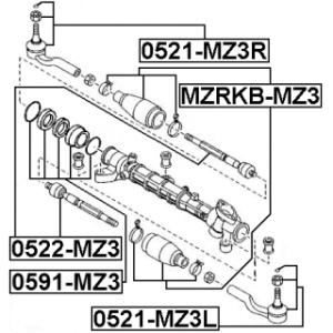 Bellow Steering - FEBEST MZRKBMZ3