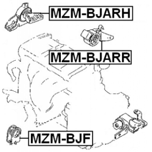 Mounting Engine - FEBEST MZMBJARH