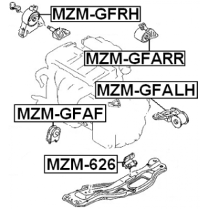 Mounting Engine - FEBEST MZM626