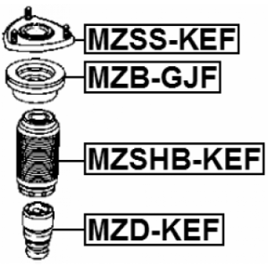 Rubber Buffer Suspension - FEBEST MZDKEF