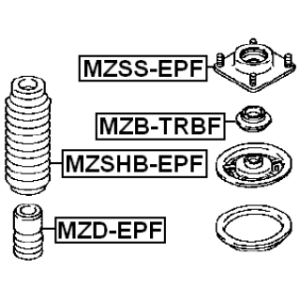 Rubber Buffer Suspension - FEBEST MZDEPF