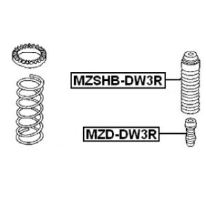 Rubber Buffer Suspension - FEBEST MZDDW3R