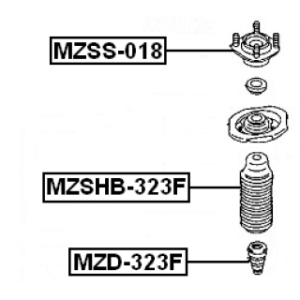 Rubber Buffer Suspension - FEBEST MZD323F
